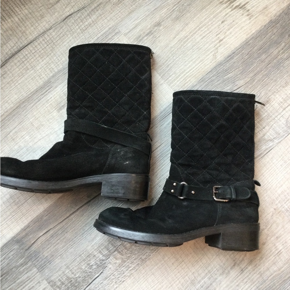 Aquatalia designer leather moto boots - Picture 7 of 9